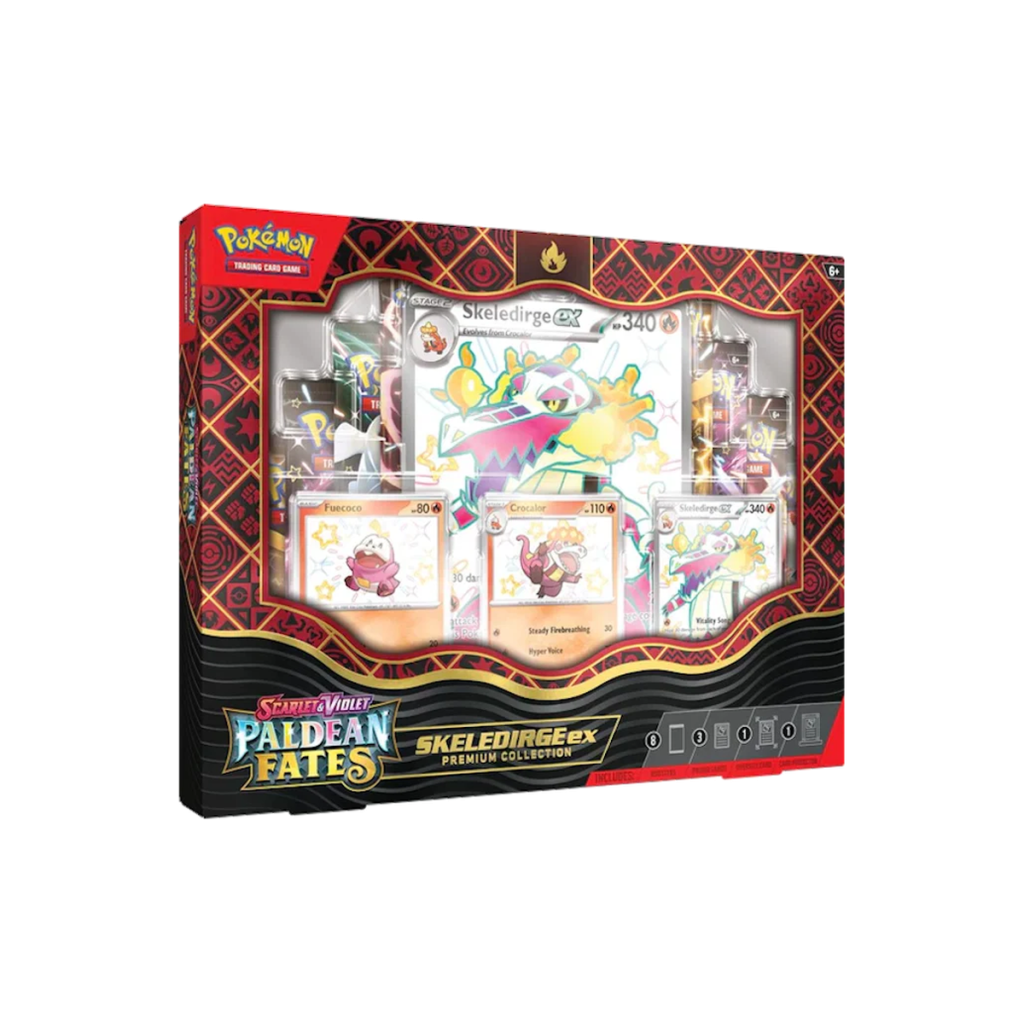 Pokémon Paldean Fates Skeledirge EX Premium Collection